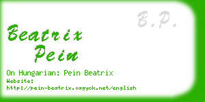 beatrix pein business card